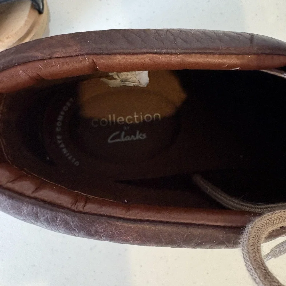 Clarks Collection Shoes Mens Size 11 Brown Leather Chukka Boots Ultimate Comfort